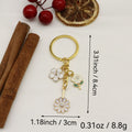 Zinc Alloy Daisy Flower Keychain Bag Charm view 2