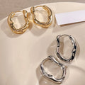 Korean Style Alloy Metallic Minimalist Geometric Quadrilateral Ear Cuff Earrings view 1