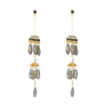 Vintage Ethnic Bell Tassel Drop Earrings With Alloy Rhinestone Crystal Pearl Dangle Luxury Women's Earrings view 5