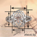 Baroque Flower Ring For Women Two Tone Mysterious Elegant Lady Fashion Jewelry Accessory view 4