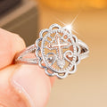 Baroque Flower Ring For Women Two Tone Mysterious Elegant Lady Fashion Jewelry Accessory view 3