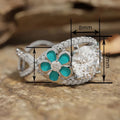 Women Flower Ring With Enamel Oil Drip Design, Fresh Elegant Single Ring For Proposal And Wedding view 4