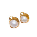 Baroque Faux Pearl Geometric Earrings French Vintage Elegant Sweet Fashion Ear Cuffs view 5