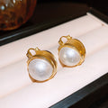 Baroque Faux Pearl Geometric Earrings French Vintage Elegant Sweet Fashion Ear Cuffs view 2