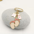 Zinc Alloy Baby Bottle Clothes Keychain Kids Gift view 4