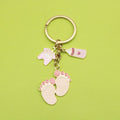 Zinc Alloy Baby Bottle Clothes Keychain Kids Gift view 1
