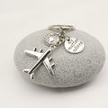 Metal Airplane Globe Travel Keychain For Backpack Charm Gift view 3