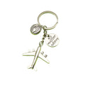 Metal Airplane Globe Travel Keychain For Backpack Charm Gift view 5