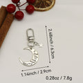Zinc Alloy Sun Star Moon Heart Keychain Bag Charm Gift view 2
