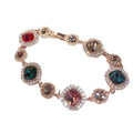 Light Luxury Rhinestone Alloy Geometric Round Square Clasp Beaded Bracelet For Women view 5