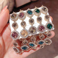 Light Luxury Rhinestone Alloy Geometric Round Square Clasp Beaded Bracelet For Women view 1