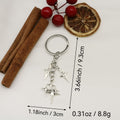 Zinc Alloy Hollow Four Point Star Keychain Car Bag Charm view 2