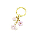 Zinc Alloy Pink Enamel Sakura Keychain Bag Charm view 5