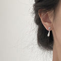 Alloy Metal Asymmetric Irregular Geometric Stud Earrings Minimalist European American Style view 3