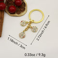 Zinc Alloy Snowflake Keychain For Christmas Gift Bag Charm view 2