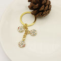 Zinc Alloy Snowflake Keychain For Christmas Gift Bag Charm view 3