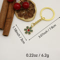 Metal Christmas Snowflake Keychain For Backpack Bag Charm Gift view 2