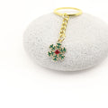 Metal Christmas Snowflake Keychain For Backpack Bag Charm Gift view 3