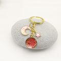 Metal Pink Star Moon Keychain Car Bag Charm view 4