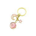 Metal Pink Star Moon Keychain Car Bag Charm view 5