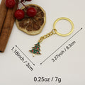 Zinc Alloy Christmas Tree Keychain Holiday Gift Key Ring view 2