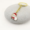 Metal Christmas Santa Tree Bell Glove Keychain Gift view 3