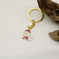Metal Christmas Santa Tree Bell Glove Keychain Gift view 4