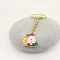 Metal Christmas Santa Tree Keychain Set For Holiday Gift view 3