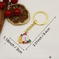 Metal Christmas Santa Tree Keychain Set For Holiday Gift view 2