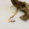 Metal Christmas Santa Tree Keychain Set For Holiday Gift view 4