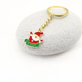 Zinc Alloy Cartoon Santa Christmas Tree Keychain Set Gift view 3