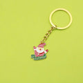 Zinc Alloy Cartoon Santa Christmas Tree Keychain Set Gift view 1