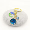 Zinc Alloy Enamel Space Cat Keychain DIY Bag Charm view 4