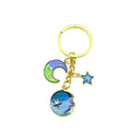 Zinc Alloy Enamel Space Cat Keychain DIY Bag Charm view 5
