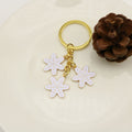 Zinc Alloy Snowflake Bell Keychain Christmas Bag Charm Gift view 3