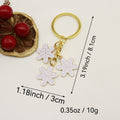 Zinc Alloy Snowflake Bell Keychain Christmas Bag Charm Gift view 2