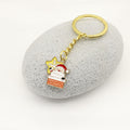Zinc Alloy Enamel Snowman Snowflake Santa Keychain Christmas Gift view 3