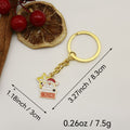 Zinc Alloy Enamel Snowman Snowflake Santa Keychain Christmas Gift view 2