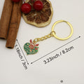 Metal Christmas Tree Santa Bell Snowflake Keychain Bag Charm view 2