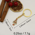 Metal Christmas Snowman Deer Keychain Gift view 2