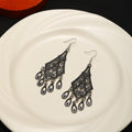 Vintage Hollow Teardrop Flower Tassel Alloy Hook Earrings For Women Elegant Ethnic Luxury Dangle Earrings view 2