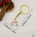 Metal Christmas Snowman Tree Keychain For Holiday Gift view 2