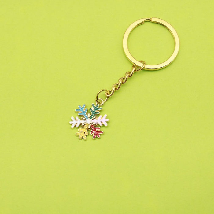 Metal Christmas Santa Reindeer Snowman Keychain Gift