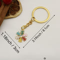 Metal Christmas Santa Reindeer Snowman Keychain Gift view 2