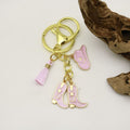 Metal Western Cowboy Hat Boot Horseshoe Keychain Car Gift view 4