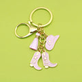 Metal Western Cowboy Hat Boot Horseshoe Keychain Car Gift view 1