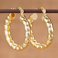 Women's Metal Plated Knot Hoop Ear Cuffs, British Middle Eastern Style Elegant Earrings view 5