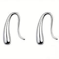 Japanese Korean Minimal Teardrop Stud Earrings, Chic Daily Wear Ear Jewelry For Women view 2