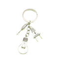 Zinc Alloy Screwdriver Light Bulb Plug Keychain Electrician Gift view 5