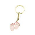 Metal Baby Footprint Cartoon Keychain Gift for Boy and Girl view 5